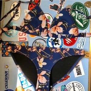 Floral neoprene bikini